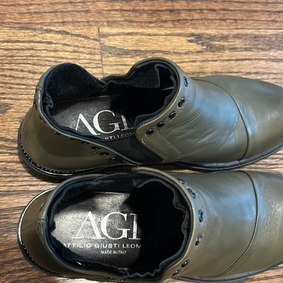 ATTILIO GIUSTI LEOMBRUNI AGL booties in army green. Size 38 - Picture 6 of 7